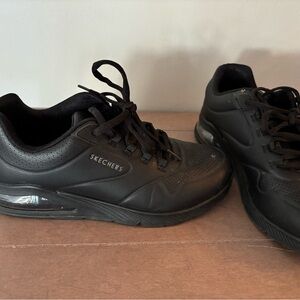 Skechers Black Sneakers Mesh Upper Sporty Design